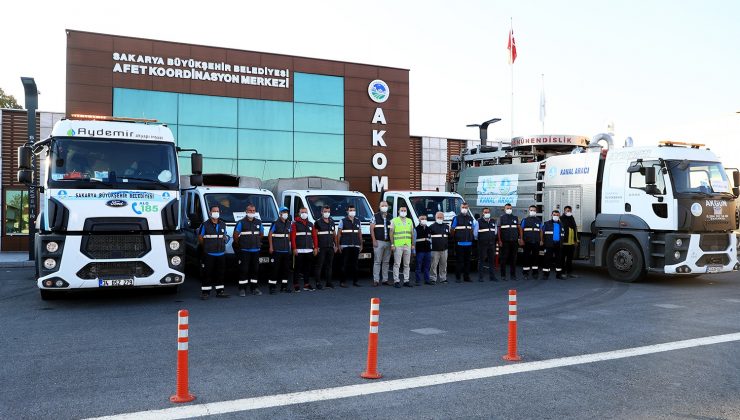 Sakarya’dan afet bölgesine destek ekipler gönderildi