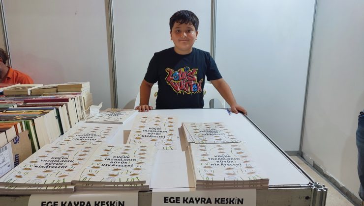 Samandağ’’da kitap fuarının en küçük yazarı