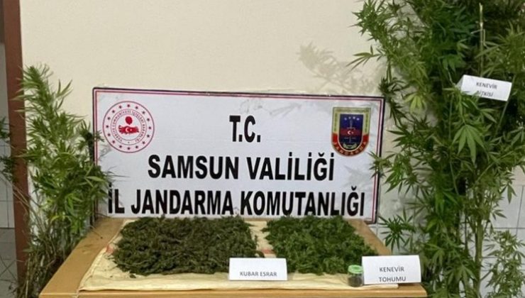 Samsun’da 4 kilo kubar esrar ele geçirildi