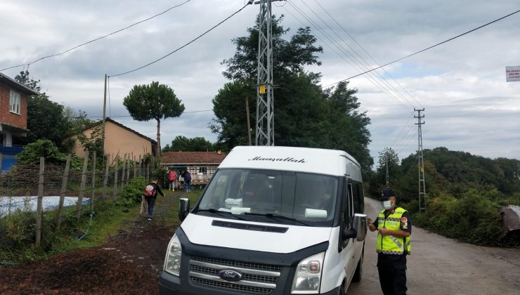 Samsun’da jandarma okul servislerini denetledi
