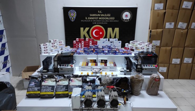 Samsun’da kaçak tütün mamulleri ele geçirildi