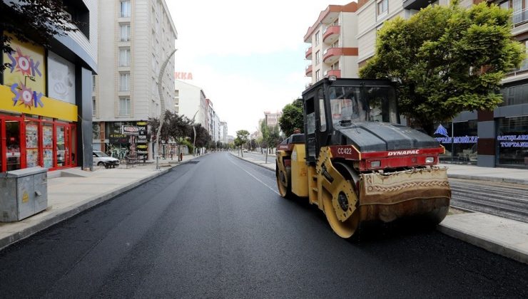 Sıhke Caddesi’nde asfalt çalışması