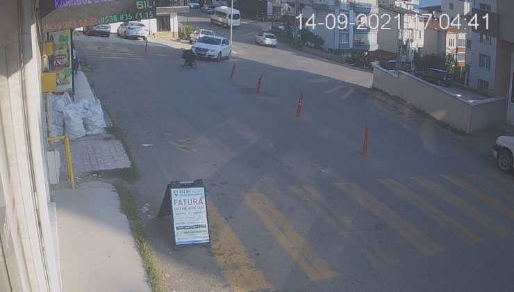 Sinop’ta dehşet anları: Yokuş aşağı kayan bebek arabası apartman bahçesine düştü