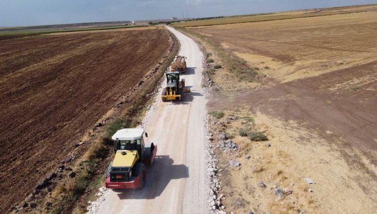 Siverek kırsalında asfalt çalışması