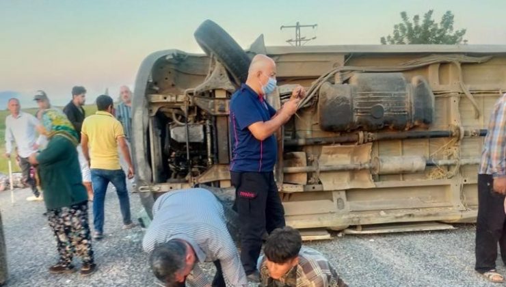Kahramanmaraş’ta minibüs devrildi