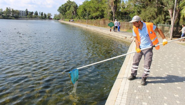 Titreyengöl’de temizlik çalışması