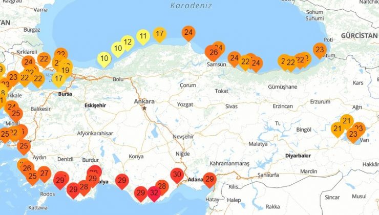 En soğuk deniz suyu Akçakoca’da ölçüldü