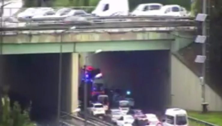 Ümraniye’de kaygan zeminde feci kaza