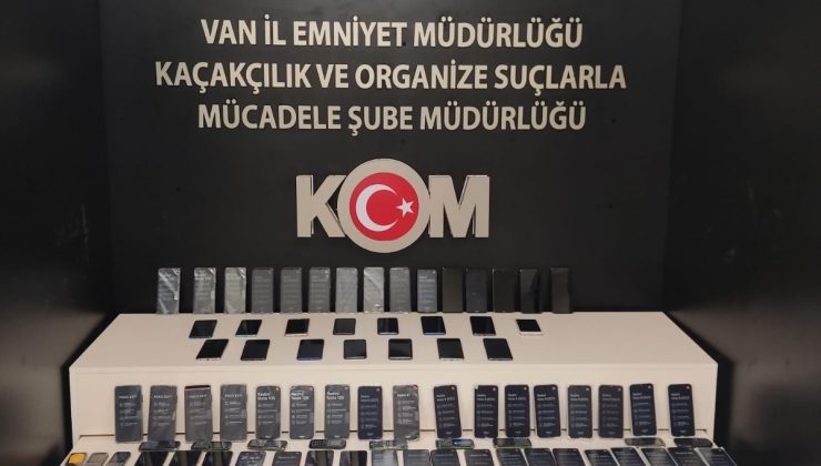 Van’da 164 adet cep telefonu ele geçirildi