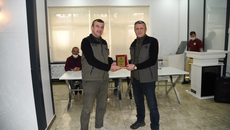 Yangınlarla mücadele eden orman personeline ödül