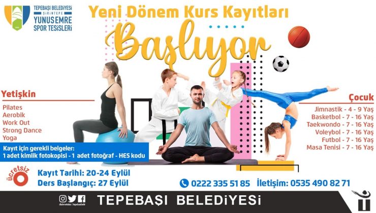 Yunus Emre’de yeni dönem kurslar başlıyor