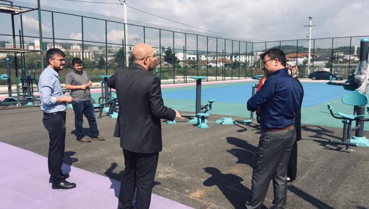 Yurtlara özel spor alanları oluşturuldu