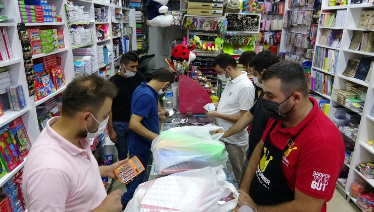 Yüz yüze eğitim öncesi kırtasiyelerde yoğunluk yaşanıyor