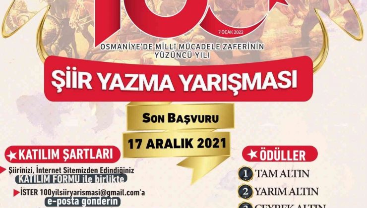 “7 Ocak Kurtuluş Bayramı” şiir yazma başvuruları başladı