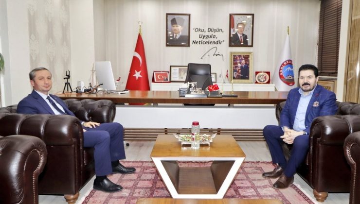Ağrı Milli Eğitim Müdürü Kökrek, Belediye Başkanı Sayan’ı ziyaret etti