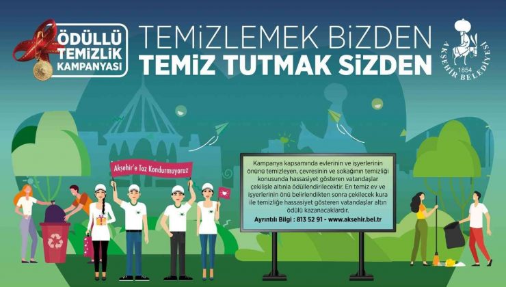 Akşehir Belediyesi’nden ödüllü temizlik kampanyası