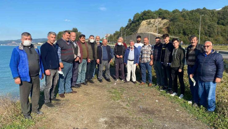 Alaplılı vatandaşlardan çimento yükleme iskelesi tepkisi