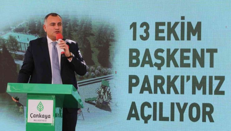 Ankara’da “13 Ekim Başkent Parkı” açıldı