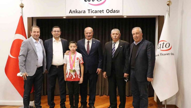 ATO Başkanı Baran, Dünya Pentatlon Şampiyonu Sertkaya ile görüştü