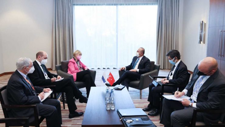 Bakan Çavuşoğlu, AGİT Genel Sekreteri Helga Schmid ile görüştü