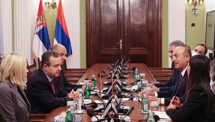 Bakan Çavuşoğlu, Sırbistan Ulusal Meclis Başkanı Daçiç ile görüştü