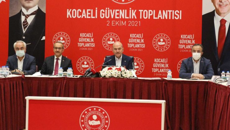 Bakan Soylu Kocaeli’de güvenlik toplantısına katıldı