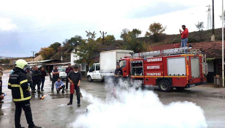 Belediye personeline yangın söndürme eğitimi verildi