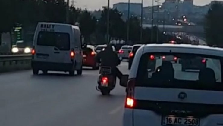 Bursa’da iki motosikletinin ilginç anları kameralara yansıdı