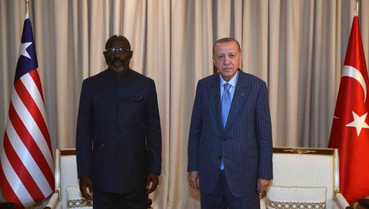 Cumhurbaşkanı Erdoğan, Liberya Devlet Başkanı Weah ile bir araya geldi