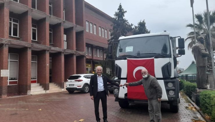 Damperli kamyon dualar ve kurban kesimi eşliğinde hizmete alındı