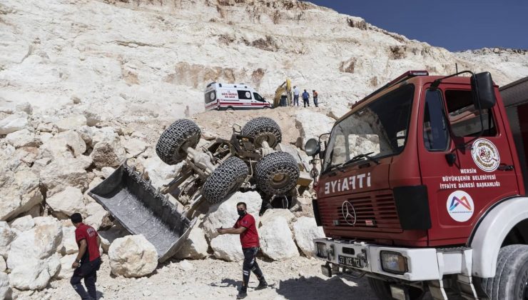 İş makinesinin altında kalan operatör kurtarıldı
