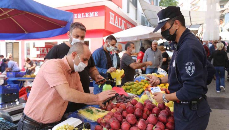Efeler Belediyesi zabıta ekiplerinden Korona virüs mesaisi