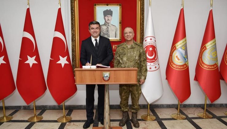 Erzurum Valisi Memiş, 3. Ordu Komutanlığı’na atanan Korgeneral Türkgenci’ne iade-i ziyarette bulundu