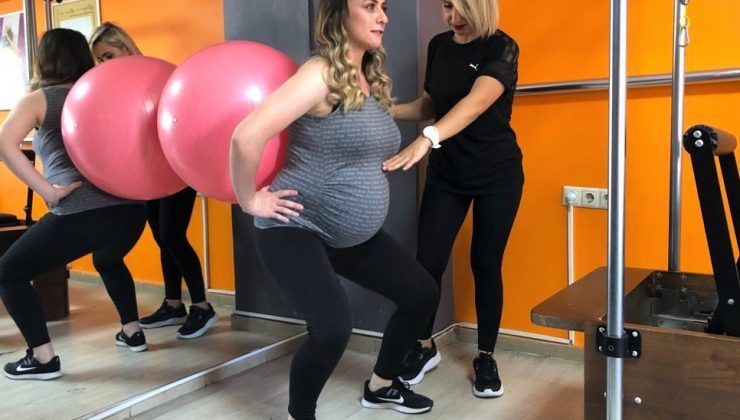 Gebe pilatesiyle anne adayları doğuma hazırlanıyor