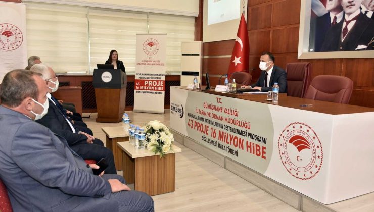 Gümüşhane’de 16 milyon hibe tutarlı projeler için imza töreni düzenlendi