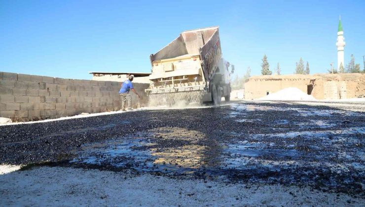 Haliliye kırsalında asfalt çalışması