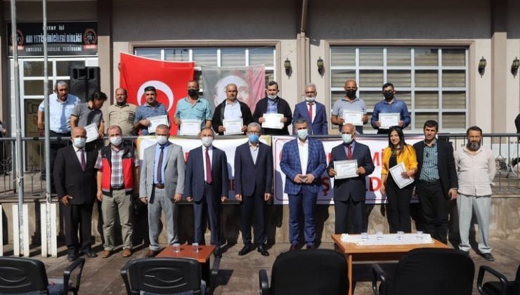 Hatay’da 182 aracıya ustalık belgesi