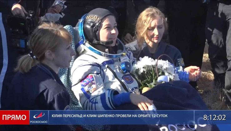 İlk uzay filmi için Uluslararası Uzay İstasyonu’na giden Rus ekip Dünya’ya döndü