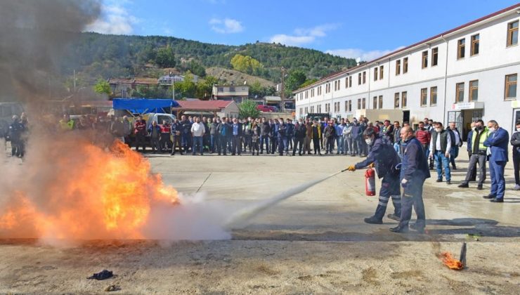 Kastamonu Belediyesi’nden yangın tatbikatı