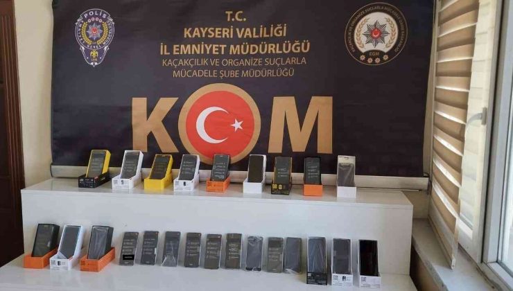Kayseri’de telefon kaçakçısı 1 şahıs yakalandı