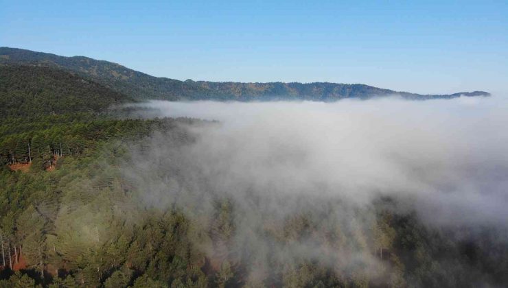 Kazdağları’nda bulut geçişleri görsel şölen sunuyor