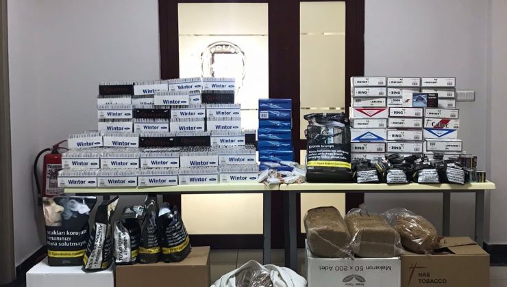 Kocaeli’de binlerce kilogram tütün ve makaron ele geçirildi