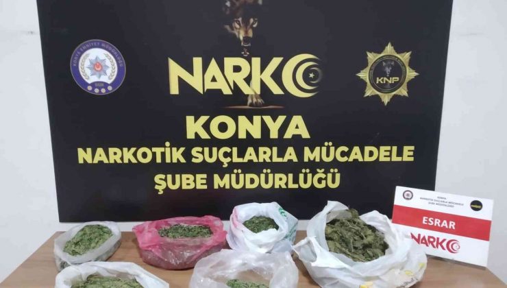 Konya’da uyuşturucu operasyonu: 3 gözaltı