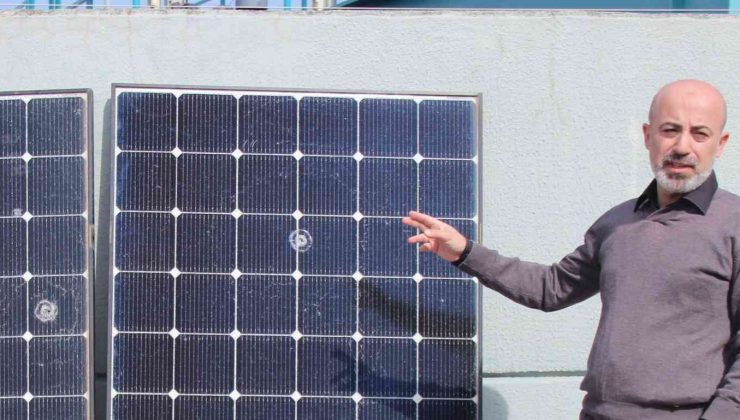 Milyonlarca liralık enerji tesisine maganda kurşunu delik açtı