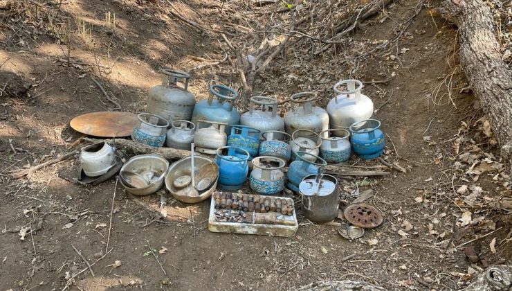 Muş’ta terör örgütü PKK’ya ait malzemeler ele geçirildi