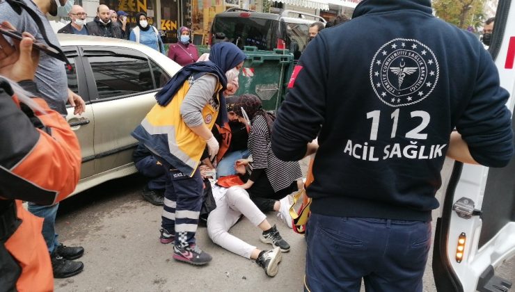 Otomobille çarpışan motosikletli kurye yaralandı