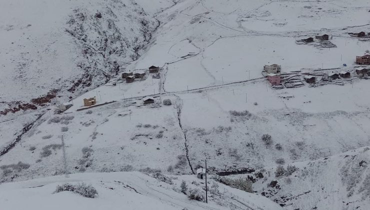Rize’nin yüksek kesimleri beyaza büründü
