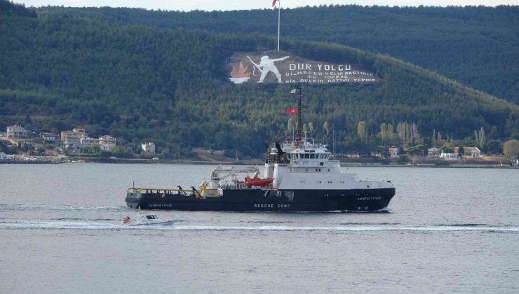 Rus askeri römorkörü Çanakkale Boğazı’ndan geçti