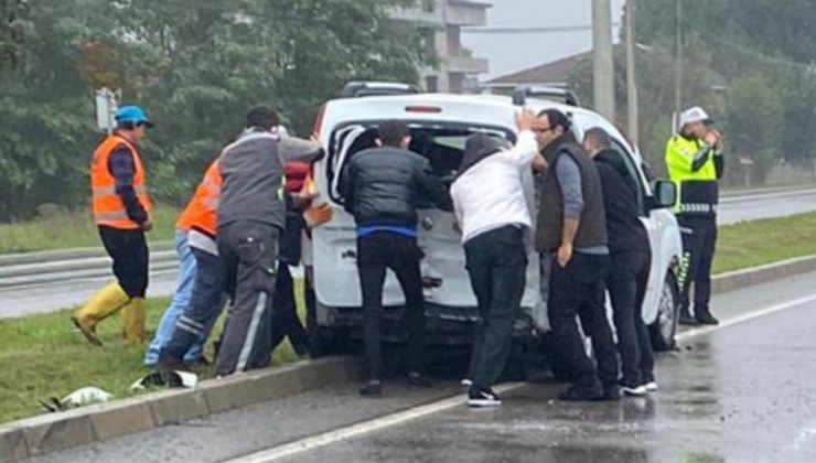 Samsun’da zincirleme trafik kazası: 2 yaralı