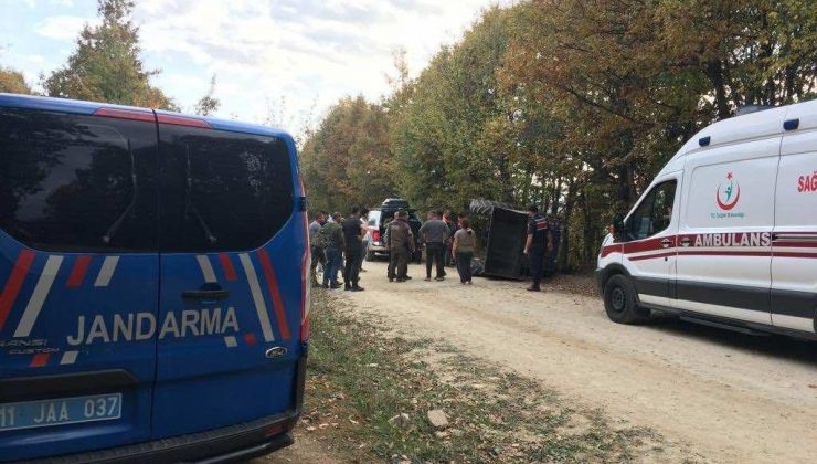 Bilecik’te devrilen traktörün sürücüsü yaralandı